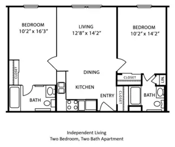 Floorplan of Canton Regency, Assisted Living, Canton, OH 5