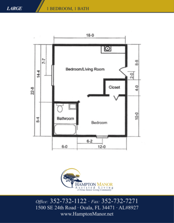 Floorplan of Hampton Manor Assisted Living, Assisted Living, Ocala, FL 7