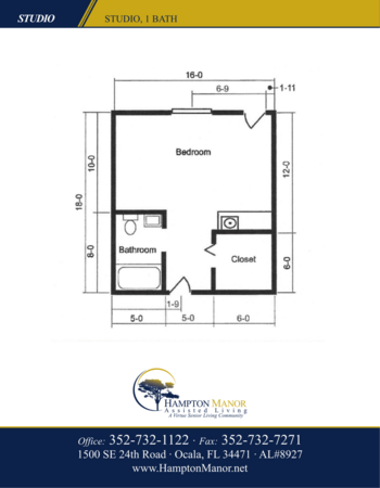 Floorplan of Hampton Manor Assisted Living, Assisted Living, Ocala, FL 10