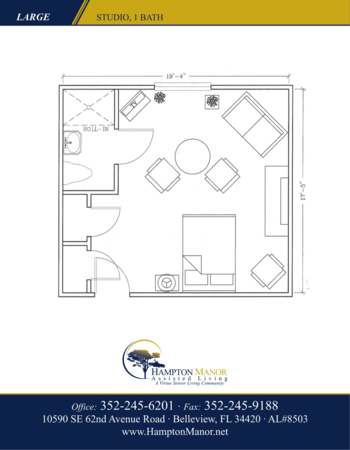 Floorplan of Hampton Manor Assisted Living, Assisted Living, Ocala, FL 11