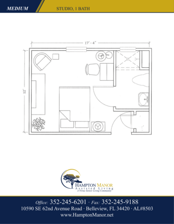 Floorplan of Hampton Manor Assisted Living, Assisted Living, Ocala, FL 12