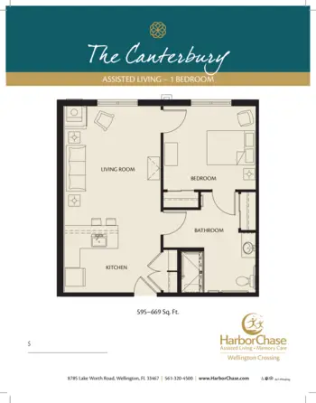 Floorplan of HarborChase of Wellington Crossing, Assisted Living, Wellington, FL 2