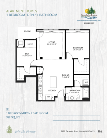 Floorplan of Northern Lakes Senior Living, Assisted Living, Memory Care, Baxter, MN 14