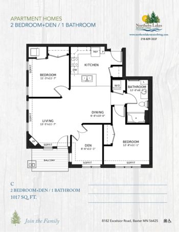 Floorplan of Northern Lakes Senior Living, Assisted Living, Memory Care, Baxter, MN 4