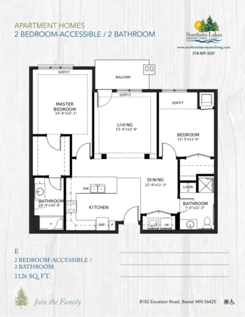 Floorplan of Northern Lakes Senior Living, Assisted Living, Memory Care, Baxter, MN 10