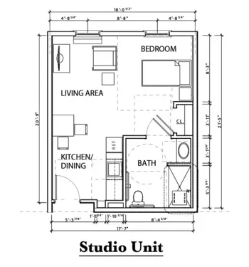 Floorplan of Oasis at 56th, Assisted Living, Indianapolis, IN 2