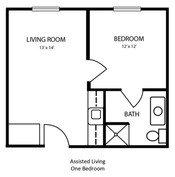Floorplan of The Residence of Chardon, Assisted Living, Chardon, OH 1