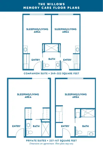 Floorplan of The Willows, Assisted Living, Oxford, FL 5