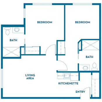 Floorplan of The Willows, Assisted Living, Oxford, FL 10