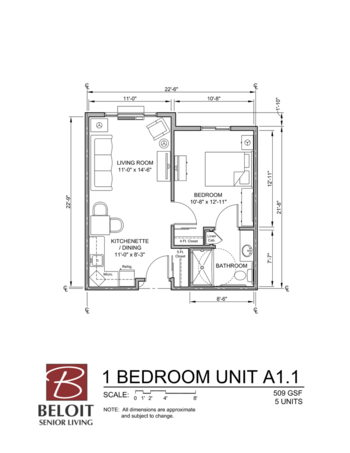 Floorplan of Beloit Senior Living, Assisted Living, Beloit, WI 4