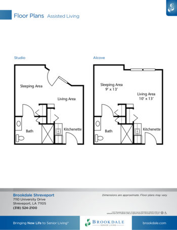 Floorplan of Brookdale Shreveport, Assisted Living, Shreveport, LA 1