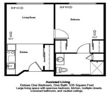 Floorplan of Country Meadows Village, Assisted Living, Woodburn, OR 1