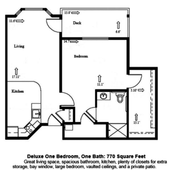 Floorplan of Country Meadows Village, Assisted Living, Woodburn, OR 5