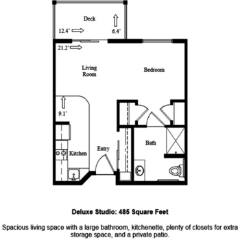 Floorplan of Country Meadows Village, Assisted Living, Woodburn, OR 8