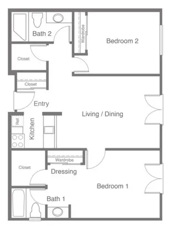 Floorplan of Emerald Care, Assisted Living, Fontana, CA 4