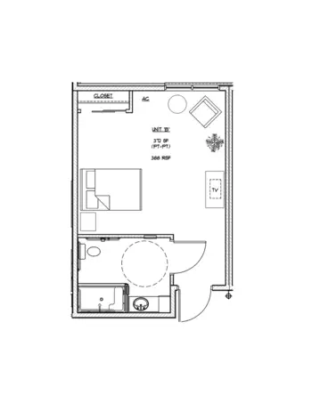 Floorplan of Foxdale a Colony Court Senior Living, Assisted Living, Memory Care, Waseca, MN 1