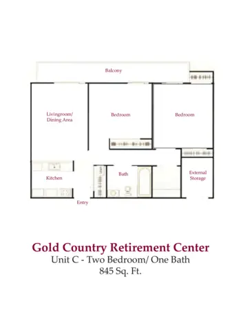 Floorplan of Gold Country Retirement Center, Assisted Living, Placerville, CA 3