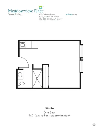 Floorplan of Meadowview Place - Nacogdoches, Assisted Living, Nacogdoches, TX 1