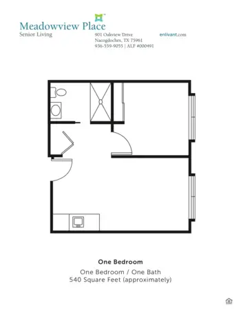 Floorplan of Meadowview Place - Nacogdoches, Assisted Living, Nacogdoches, TX 2