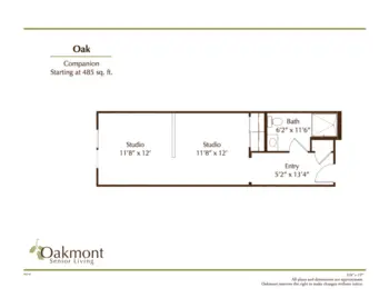 Floorplan of Oakmont of Mariner Point, Assisted Living, Alameda, CA 1