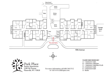 Floorplan of Park Place Memory Care, Assisted Living, Memory Care, Platteville, WI 6