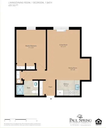 Floorplan of Paul Spring, Assisted Living, Alexandria, VA 1