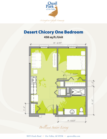 Floorplan of Quail Park of Oro Valley, Assisted Living, Oro Valley, AZ 1
