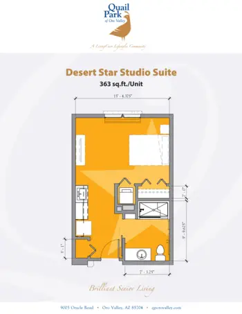 Floorplan of Quail Park of Oro Valley, Assisted Living, Oro Valley, AZ 3