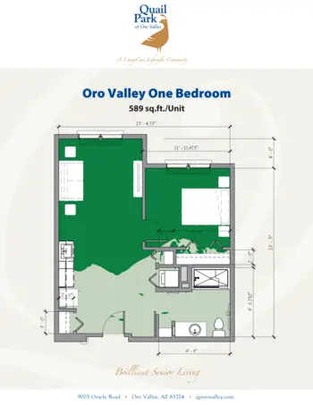 Floorplan of Quail Park of Oro Valley, Assisted Living, Oro Valley, AZ 5