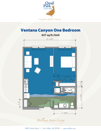 Floorplan of Quail Park of Oro Valley, Assisted Living, Oro Valley, AZ 9