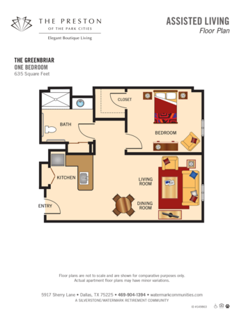 Floorplan of The Present of the Park Cliffs, Assisted Living, Dallas, TX 2