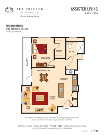 Floorplan of The Present of the Park Cliffs, Assisted Living, Dallas, TX 3