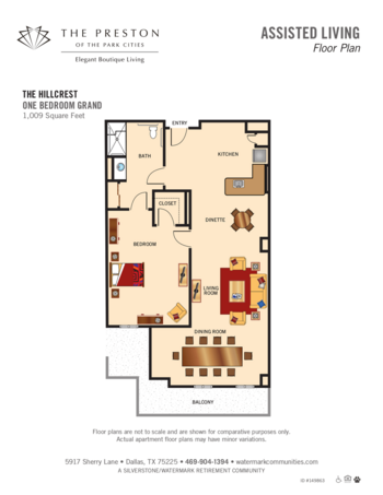 Floorplan of The Present of the Park Cliffs, Assisted Living, Dallas, TX 4