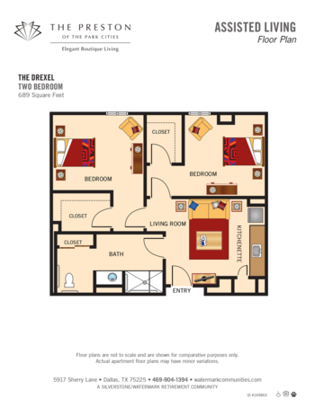 Floorplan of The Present of the Park Cliffs, Assisted Living, Dallas, TX 5