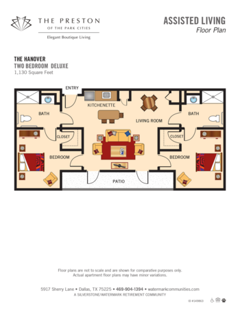 Floorplan of The Present of the Park Cliffs, Assisted Living, Dallas, TX 6