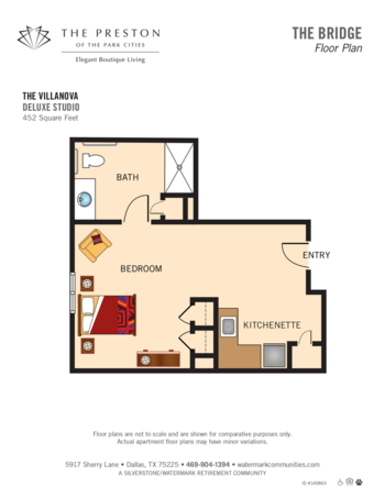 Floorplan of The Present of the Park Cliffs, Assisted Living, Dallas, TX 7