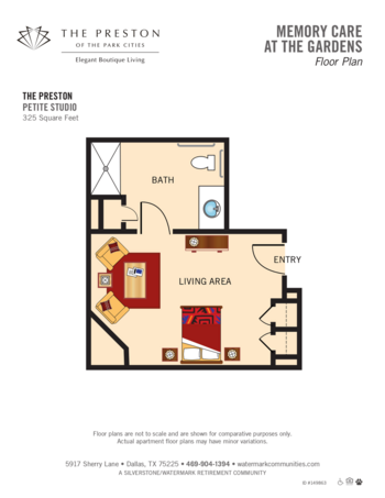 Floorplan of The Present of the Park Cliffs, Assisted Living, Dallas, TX 9