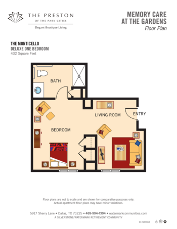 Floorplan of The Present of the Park Cliffs, Assisted Living, Dallas, TX 12