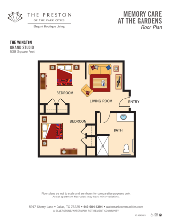 Floorplan of The Present of the Park Cliffs, Assisted Living, Dallas, TX 13