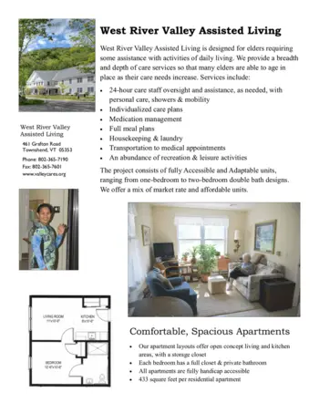 Floorplan of West River Valley Senior Housing, Assisted Living, Townshend, VT 2