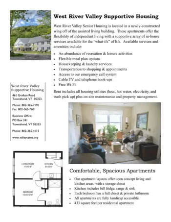 Floorplan of West River Valley Senior Housing, Assisted Living, Townshend, VT 3