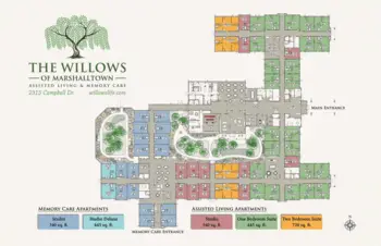 Floorplan of Willows of Marshalltown, Assisted Living, Memory Care, Marshalltown, IA 1