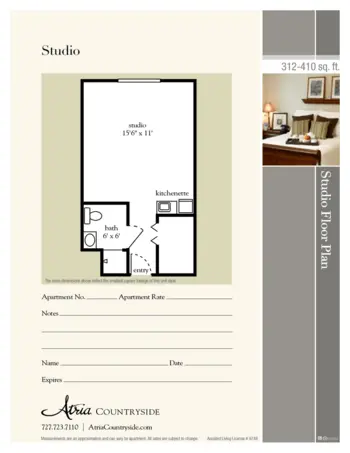 Floorplan of Atria Countryside, Assisted Living, Clearwater, FL 1