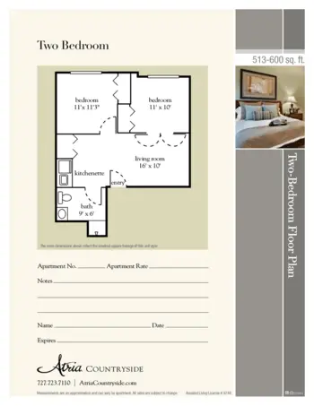 Floorplan of Atria Countryside, Assisted Living, Clearwater, FL 3