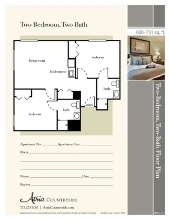 Floorplan of Atria Countryside, Assisted Living, Clearwater, FL 4