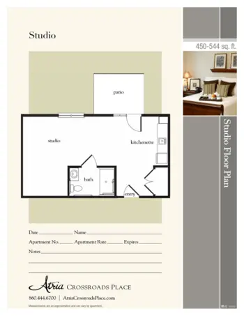 Floorplan of Atria Crossroads Place, Assisted Living, Waterford, CT 2