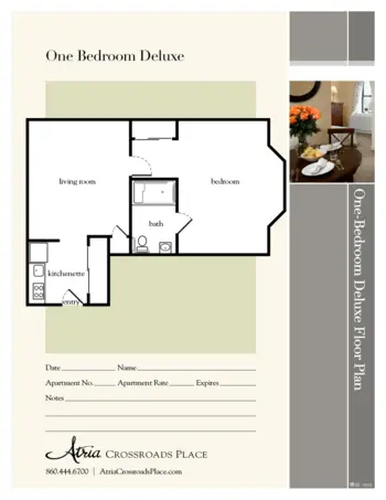 Floorplan of Atria Crossroads Place, Assisted Living, Waterford, CT 6