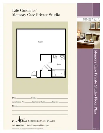 Floorplan of Atria Crossroads Place, Assisted Living, Waterford, CT 8