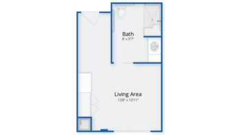Floorplan of Benchmark Senior Living at Clapboardtree, Assisted Living, Norwood, MA 3