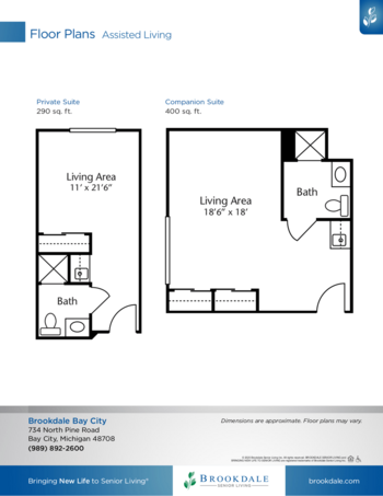 Floorplan of Brookdale Bay City Memory Care, Assisted Living, Memory Care, Bay City, MI 1